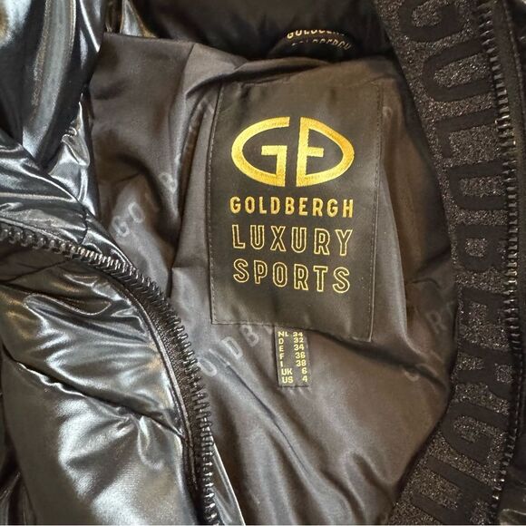 Goldbergh Elodie Quilted Ski Jacket Black Shine NWT US 4 Black Waterproof - Picture 6 of 12
